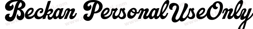 Beckan PersonalUseOnly字体转换